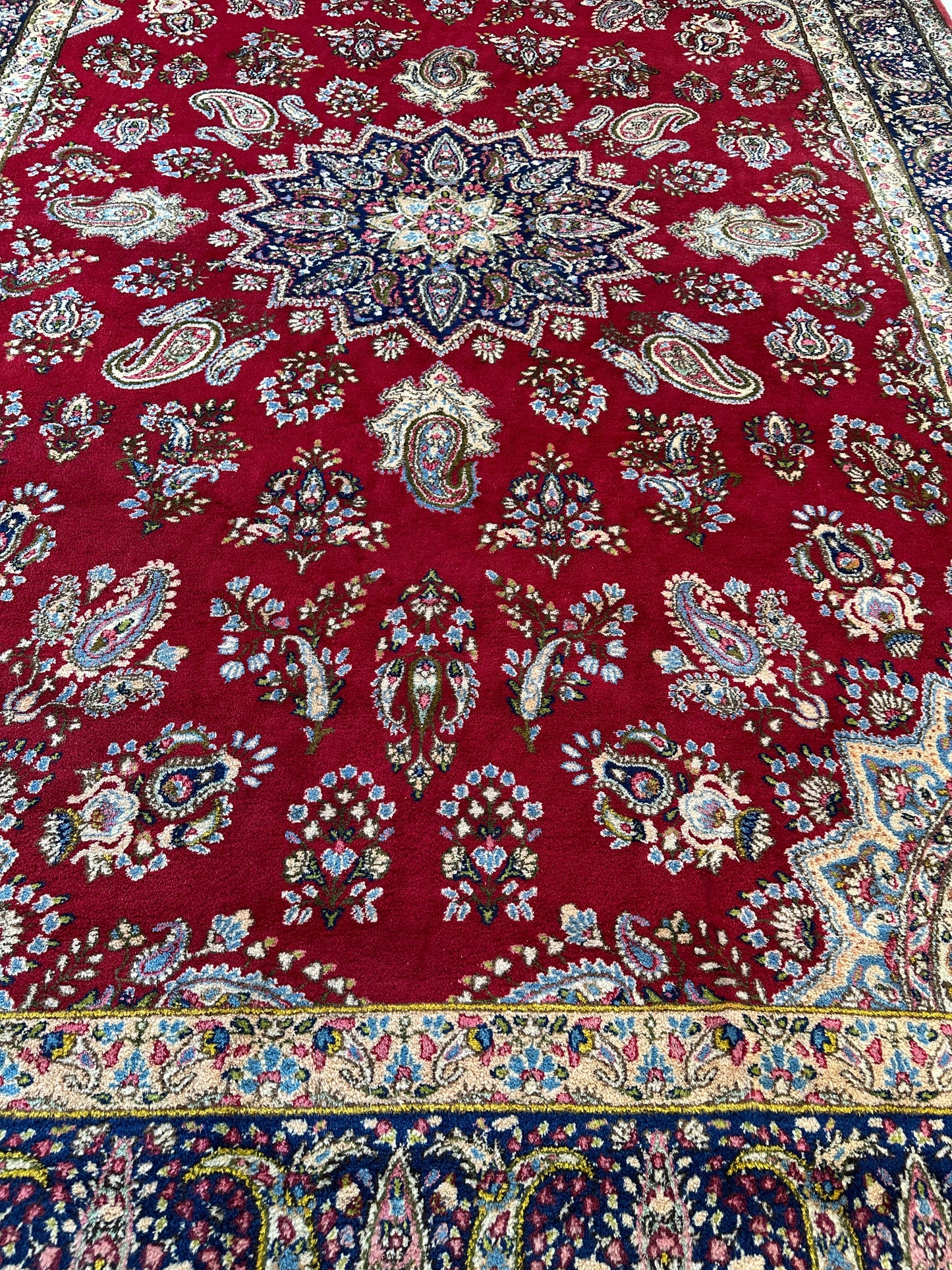 Vintage Kirman Persian Rug | 9’9” x 14’ | Thick Full-Pile Wool | Circa 1960 | K2029 - Nuvé