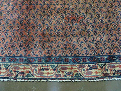 Antique Persian Seraband Runner 3.7 x 11 - Red, Wool, Mir Pattern - Nuvé