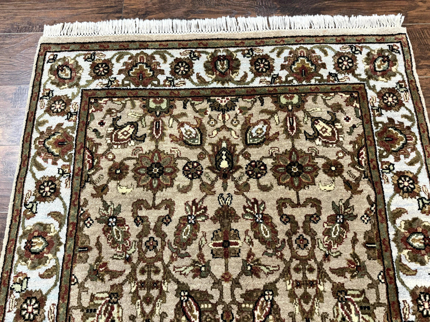 Pak Persian Rug 4x6, Floral Allover Vintage Oriental Carpet, Handmade Wool Rug - Nuvé