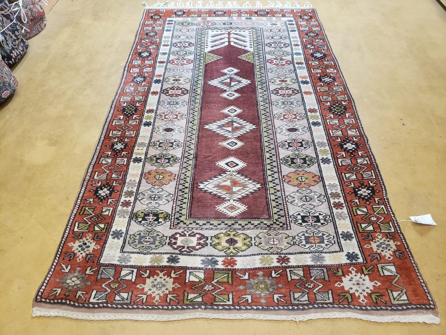 4x8 Turkish Rug - Turkish Oriental Carpet - Tribal Rug - Talesh Rug - Hand Knotted Wool Area Rug 4' 4" x 7' 6" Bedroom Rug Vintage - Nuvé