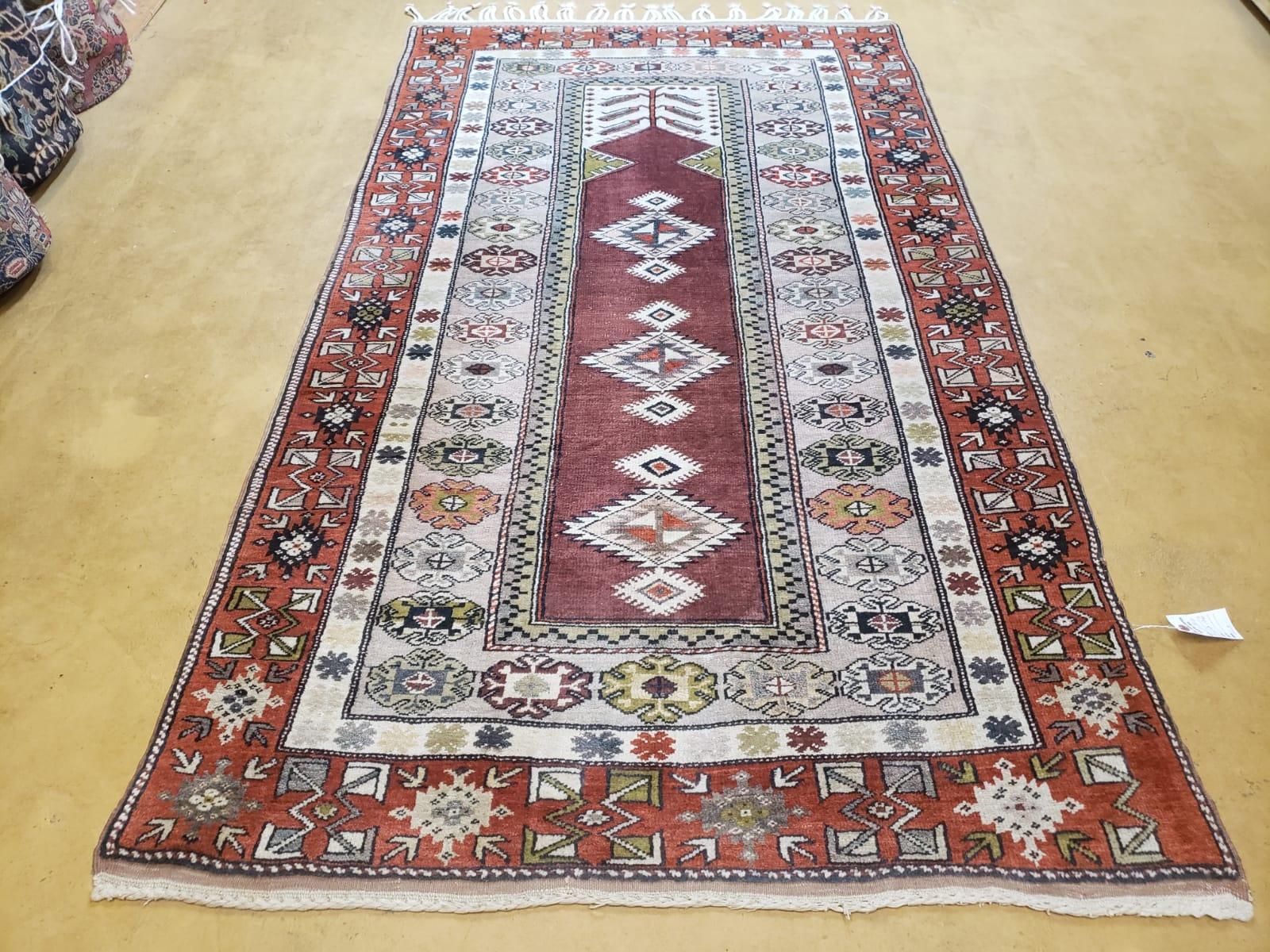 4x8 Turkish Rug - Turkish Oriental Carpet - Tribal Rug - Talesh Rug - Hand Knotted Wool Area Rug 4' 4" x 7' 6" Bedroom Rug Vintage - Nuvé