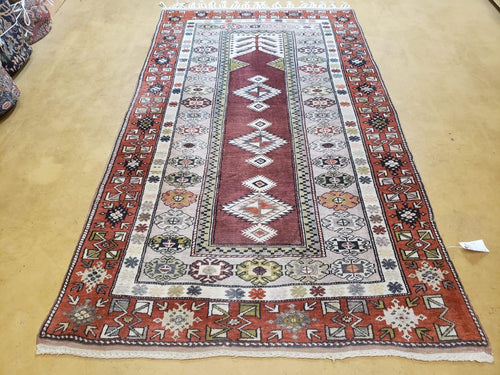 4x8 Turkish Rug - Turkish Oriental Carpet - Tribal Rug - Talesh Rug - Hand Knotted Wool Area Rug 4' 4" x 7' 6" Bedroom Rug Vintage - Nuvé