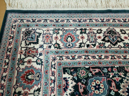 8' X 10' Handmade Indian Oriental Wool Rug Carpet Organic Dye Forest Green Nice - Nuvé