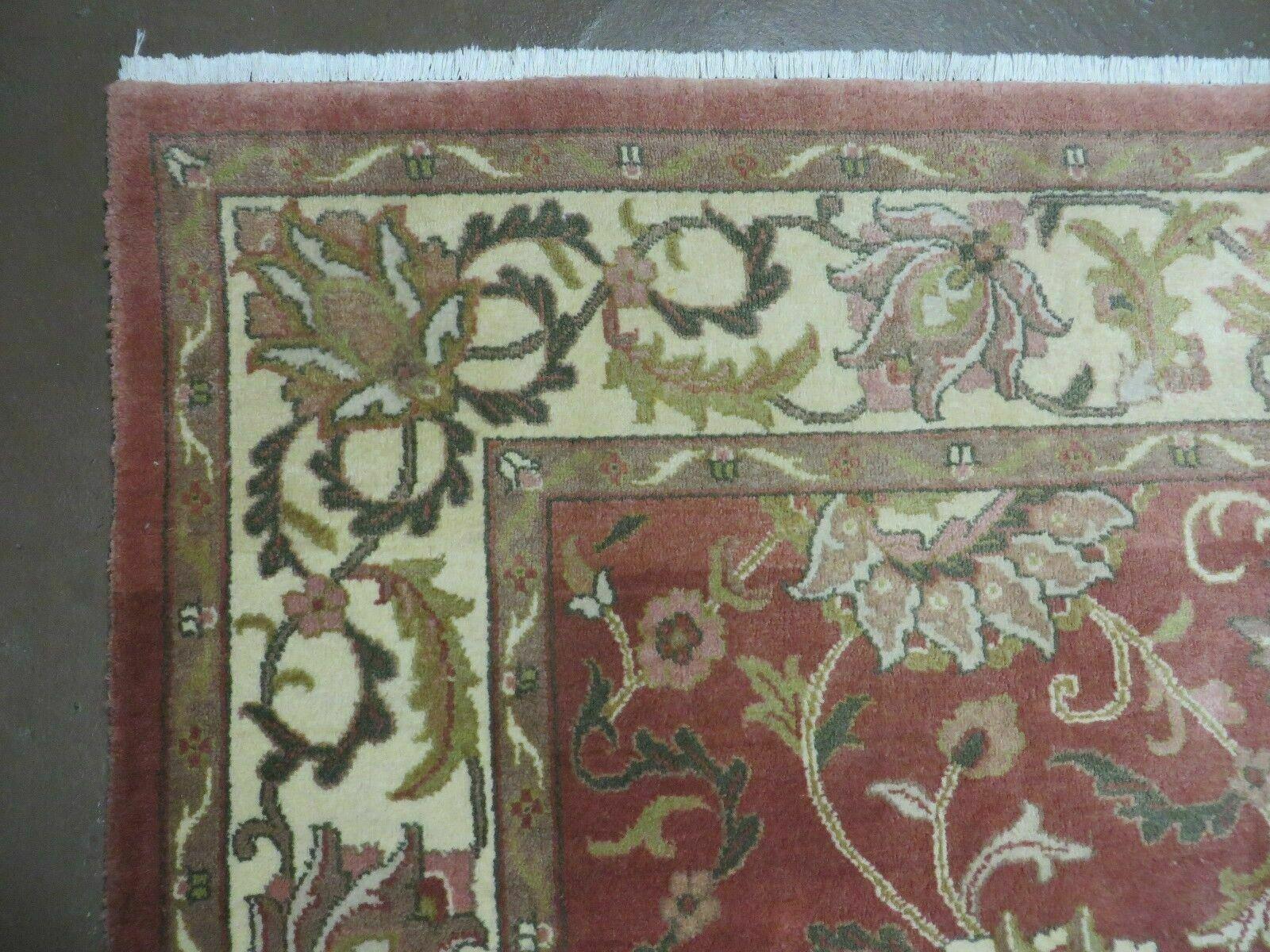6' X 9' Vintage Handmade Indian Floral Oriental Wool Rug Veg Dyes Nice - Nuvé
