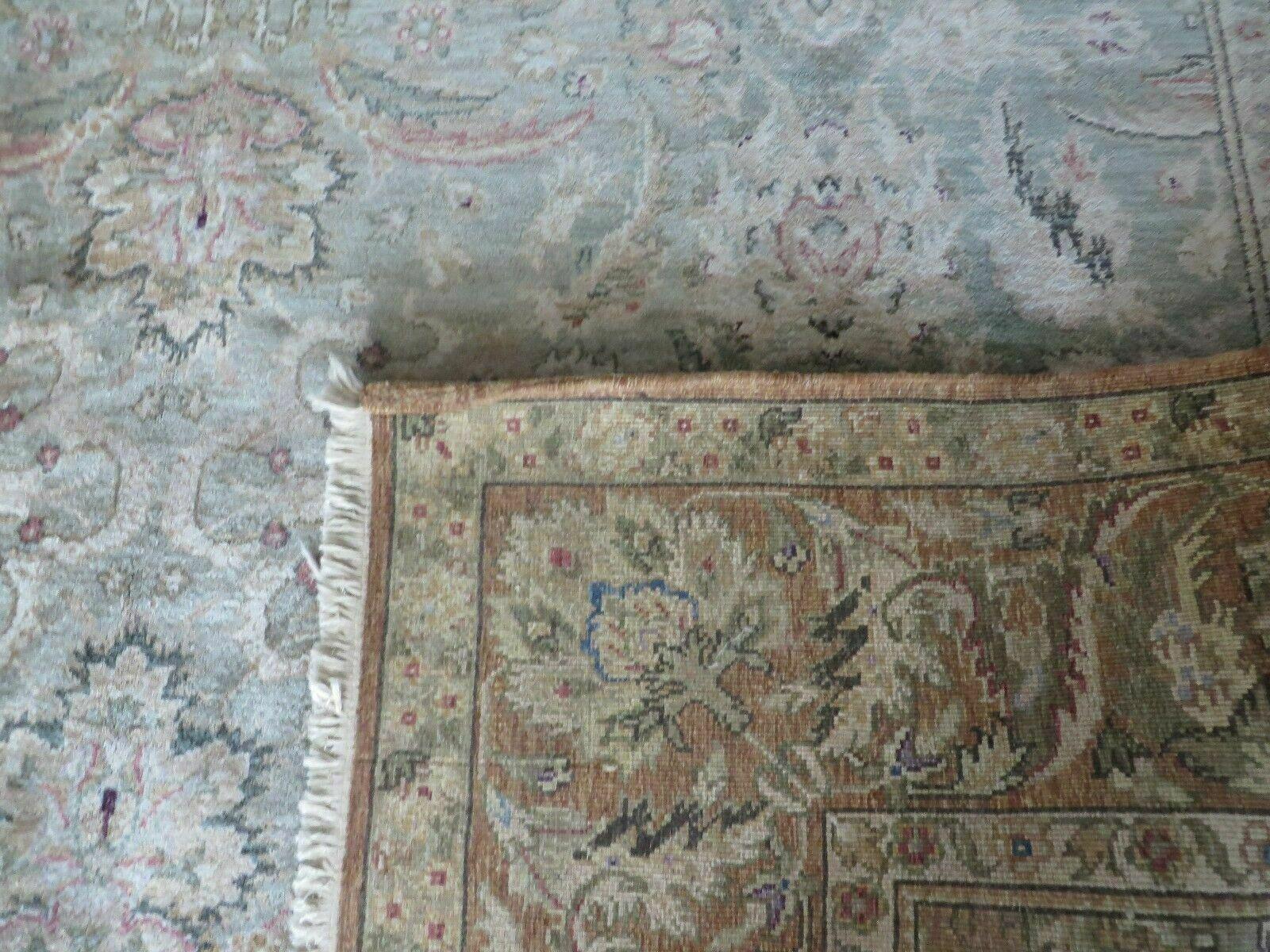 8' X 10' Vintage Handmade India Floral Oriental Top Quality Jaipur Tea Wash - Nuvé