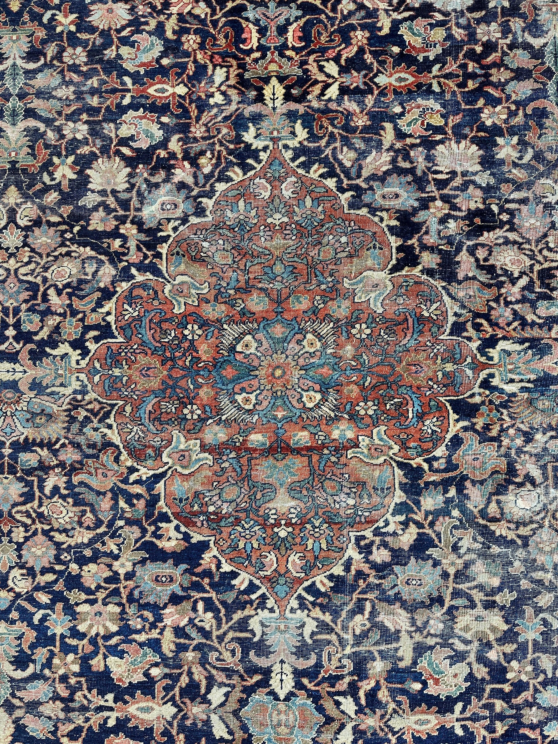 Antique Persian Mahal Rug 8’3”x12’ - Circa 1900 Treasure - Nuvé