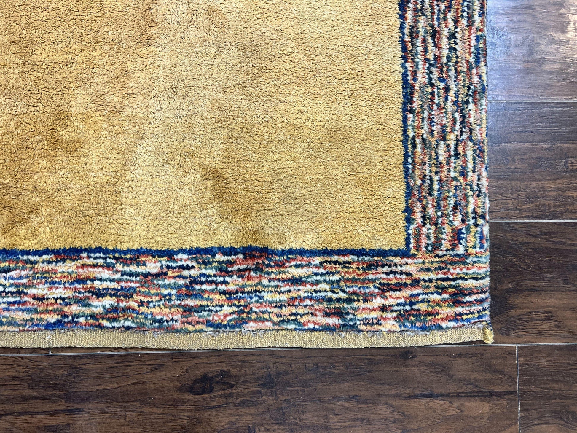 Indo Gabbeh Rug 3.7 x 5, Tribal Rug, Boho Rug, Wool Handmade Carpet - Nuvé