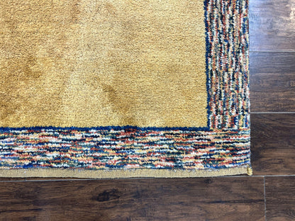 Indo Gabbeh Rug 3.7 x 5, Tribal Rug, Boho Rug, Wool Handmade Carpet - Nuvé