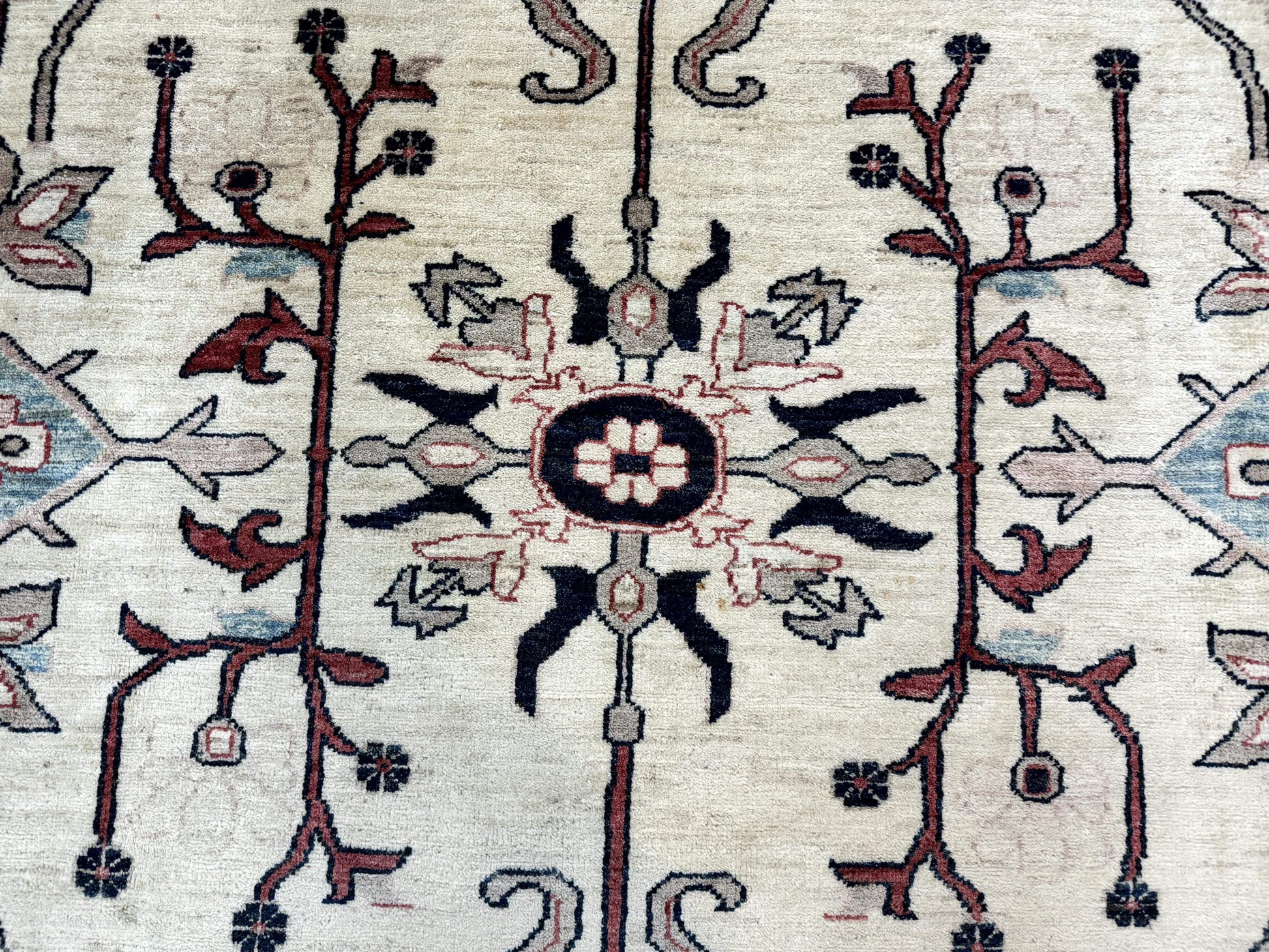 Peshawar Rug 10x14, Beige and Rust Red, Large Pak Persian Rug, Pakistani Rug - Nuvé