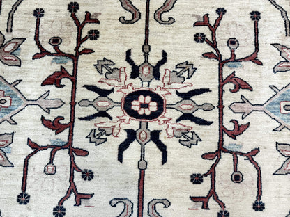 Peshawar Rug 10x14, Beige and Rust Red, Large Pak Persian Rug, Pakistani Rug - Nuvé