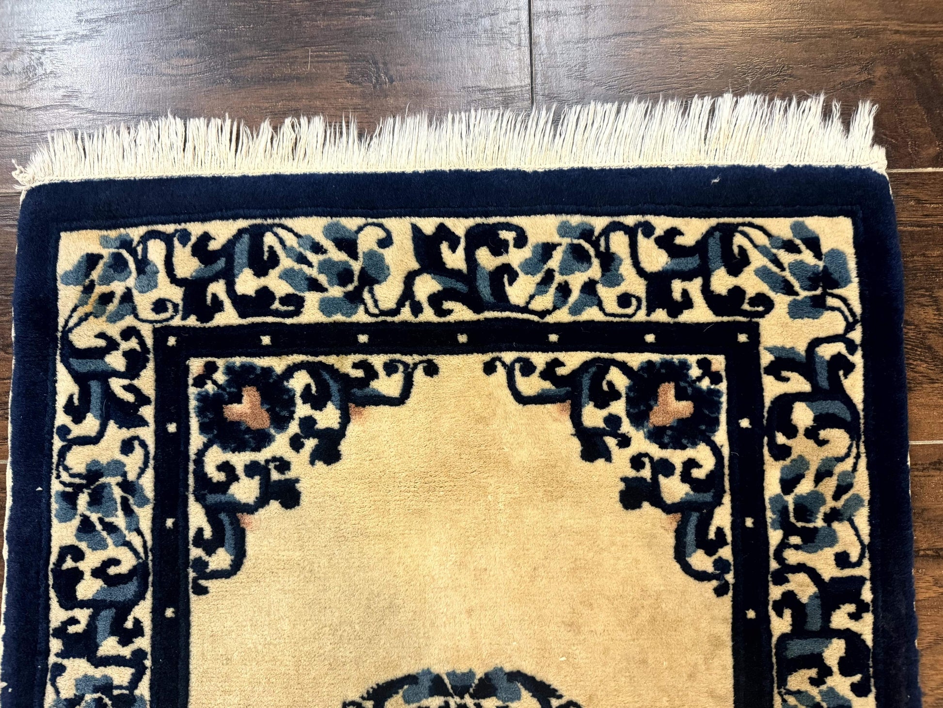Chinese Peking Rug 2x3, Small Wool Chinese Carpet, Art Deco Rug - Nuvé