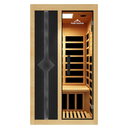 Peak Saunas Olympus Luxury 1-2 Person FAR Infrared Sauna with Smart WiFi App Control - Nuvé