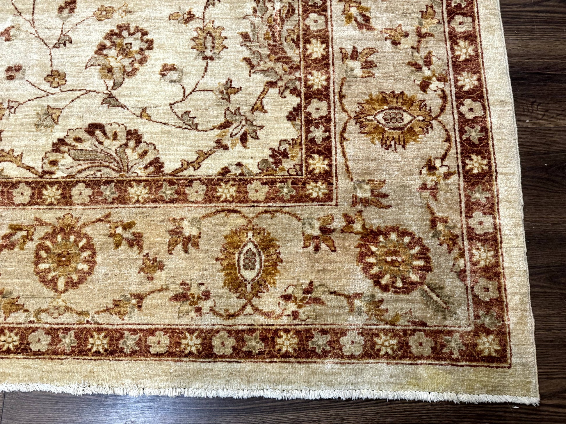 Pakistani Peshawar Rug 8x10, Pak Persian Traditional Oriental Carpet, Handmade, Wool, Allover Pattern - Nuvé