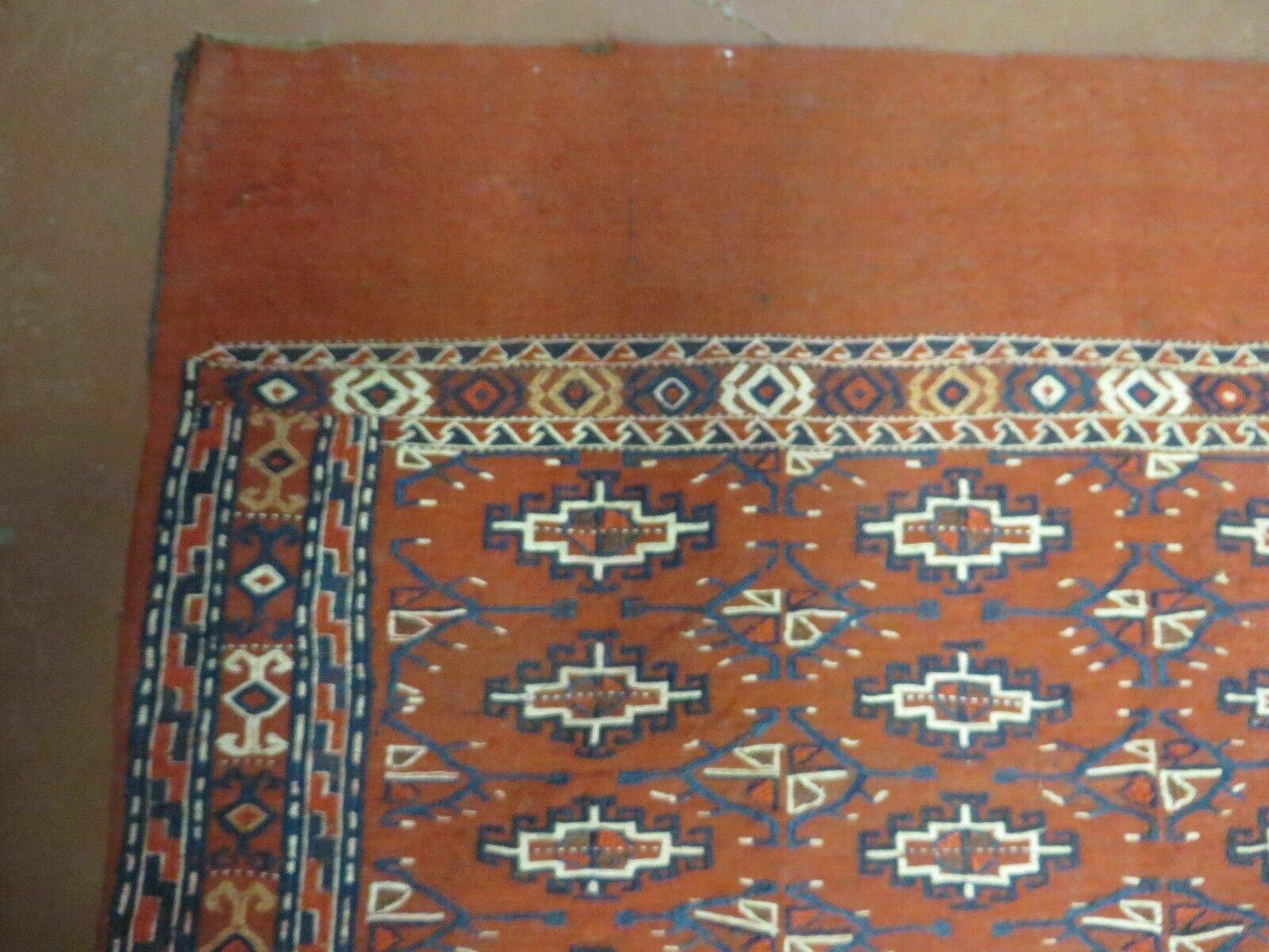 2'8" X 4' Antique Handmade Tribal Wool Rug Pillow Case Yamud Flat Weave Diamond - Nuvé