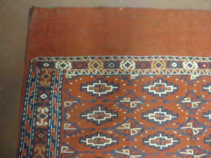 2'8" X 4' Antique Handmade Tribal Wool Rug Pillow Case Yamud Flat Weave Diamond - Nuvé