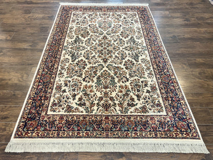 Karastan Rug 5.9 x 9, Ivory Sarouk #760, Wool Vintage Original Collection 700 Series - Nuvé