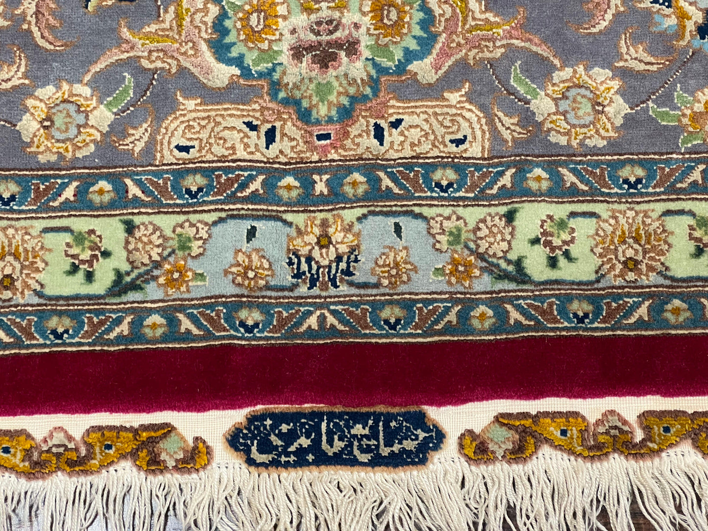 Stunning Persian Tabriz Rug 5x7, Signed by Masterweaver, Maroon, Floral Medallion, Ultra Fine 70 Raj 625 KPSI, Kork Wool Silk Foundation, Handmade - Nuvé