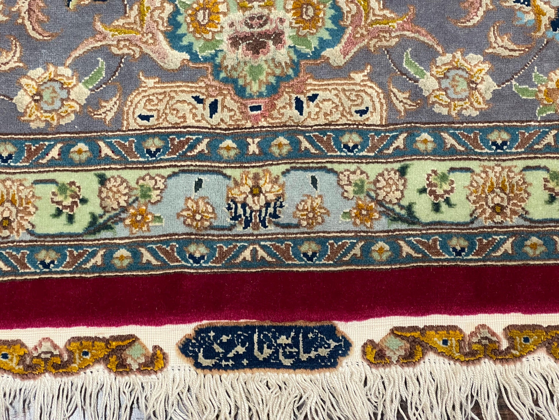 Stunning Persian Tabriz Rug 5x7, Signed by Masterweaver, Maroon, Floral Medallion, Ultra Fine 70 Raj 625 KPSI, Kork Wool Silk Foundation, Handmade - Nuvé