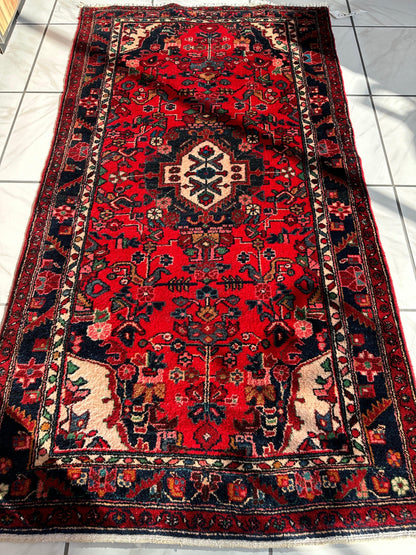 Hand-knotted Persian Hamadan wool Rug 3’8” x 6’4” - Nuvé