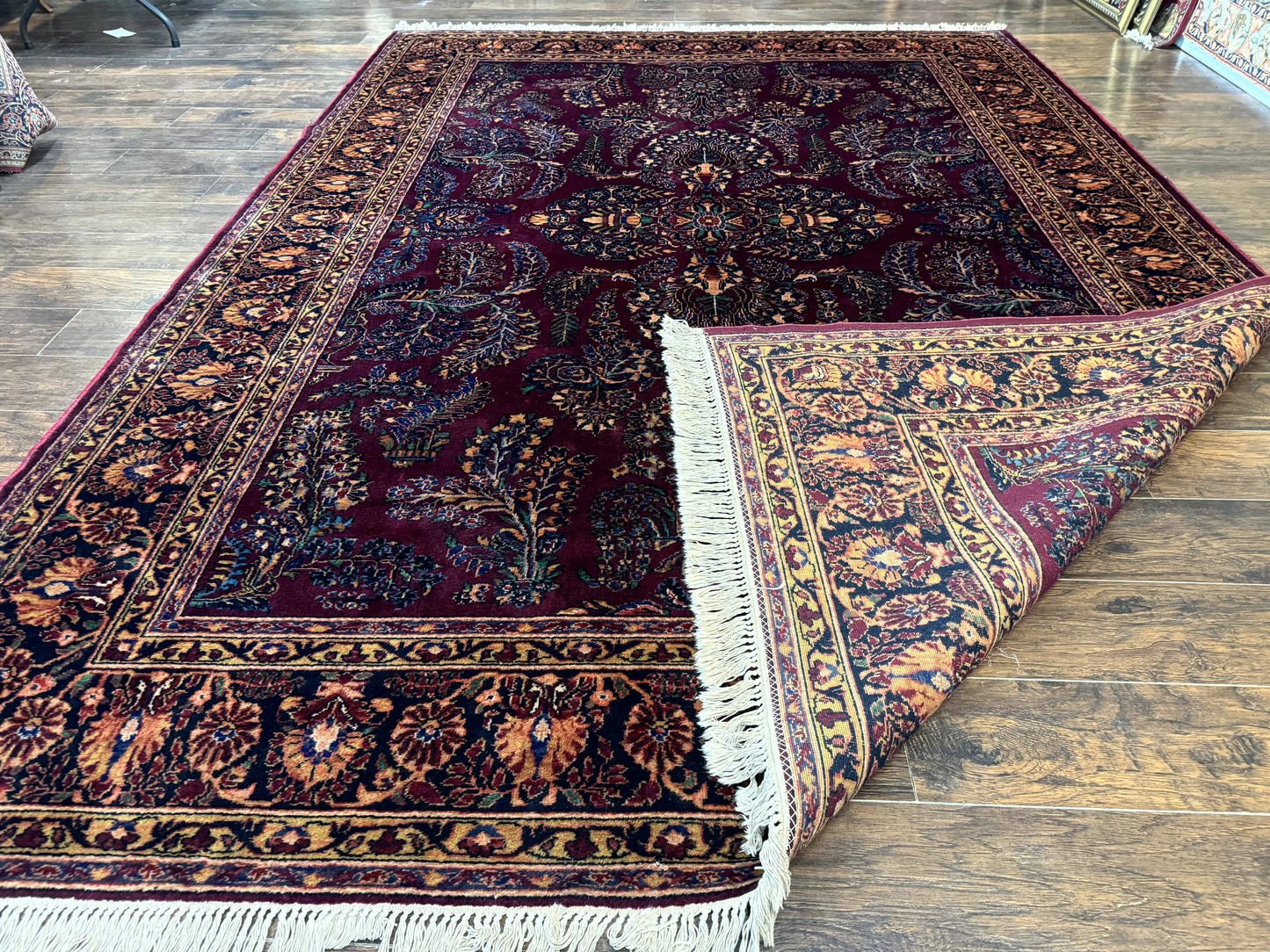 Antique Karastan Rug 8.6 x 12, Wool Pile, Vintage Discontinued Karastan Sarouk Lanamar - Nuvé