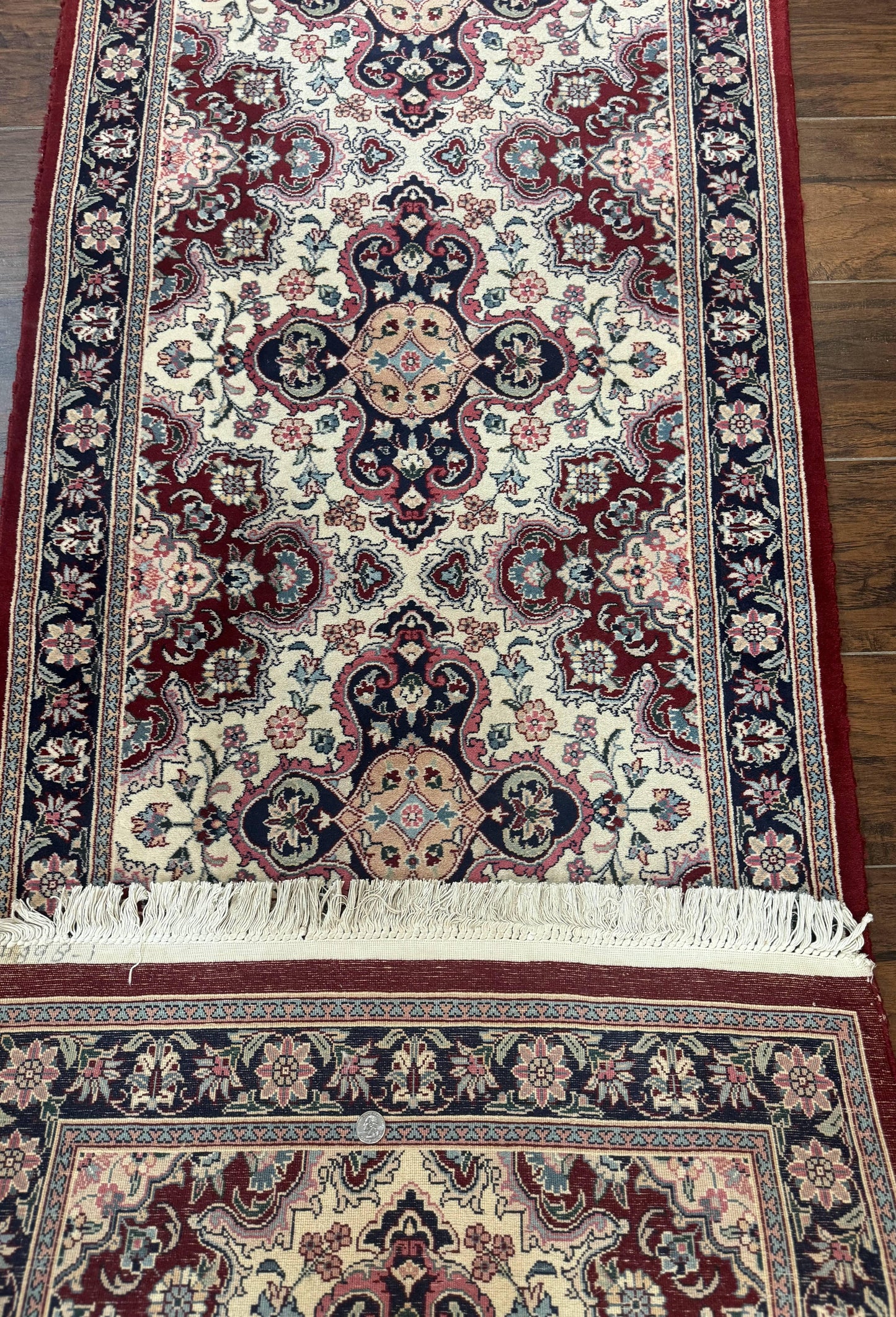 Sino Persian Runner Rug 2.7 x 8, Floral, Handmade, 250 KPSI - Nuvé