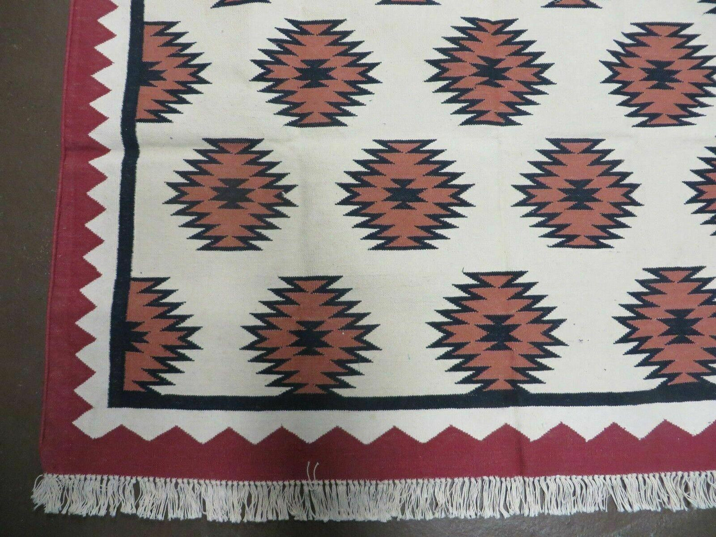 5' X 8' Hand Woven Wool Rug Contemporary Kilim Dhurrie Modern Oriental Area Rug - Nuvé
