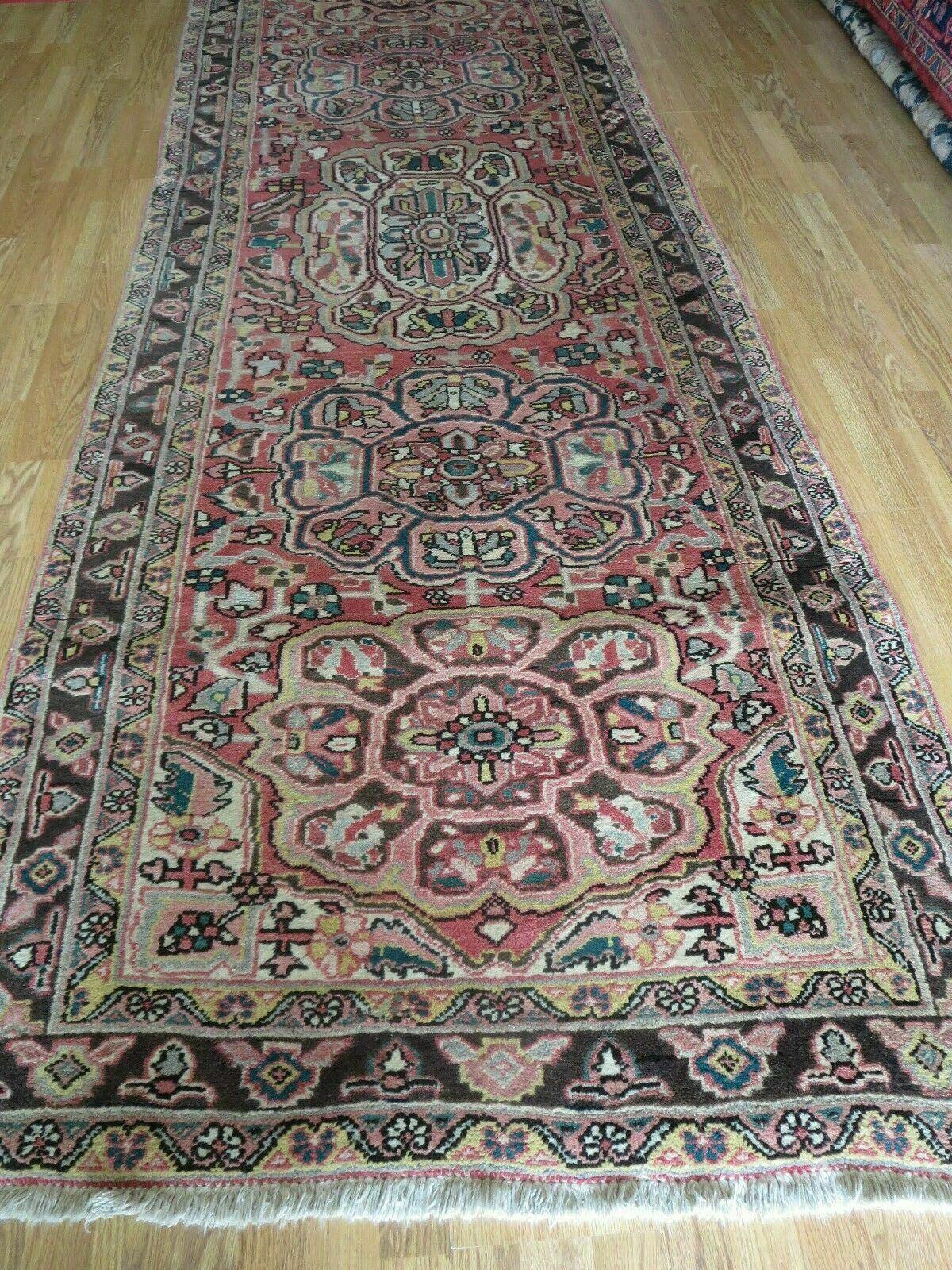 3' 9" X 10' 6" Semi Antique Handmade Turkish Wool Runner Rug - Nuvé