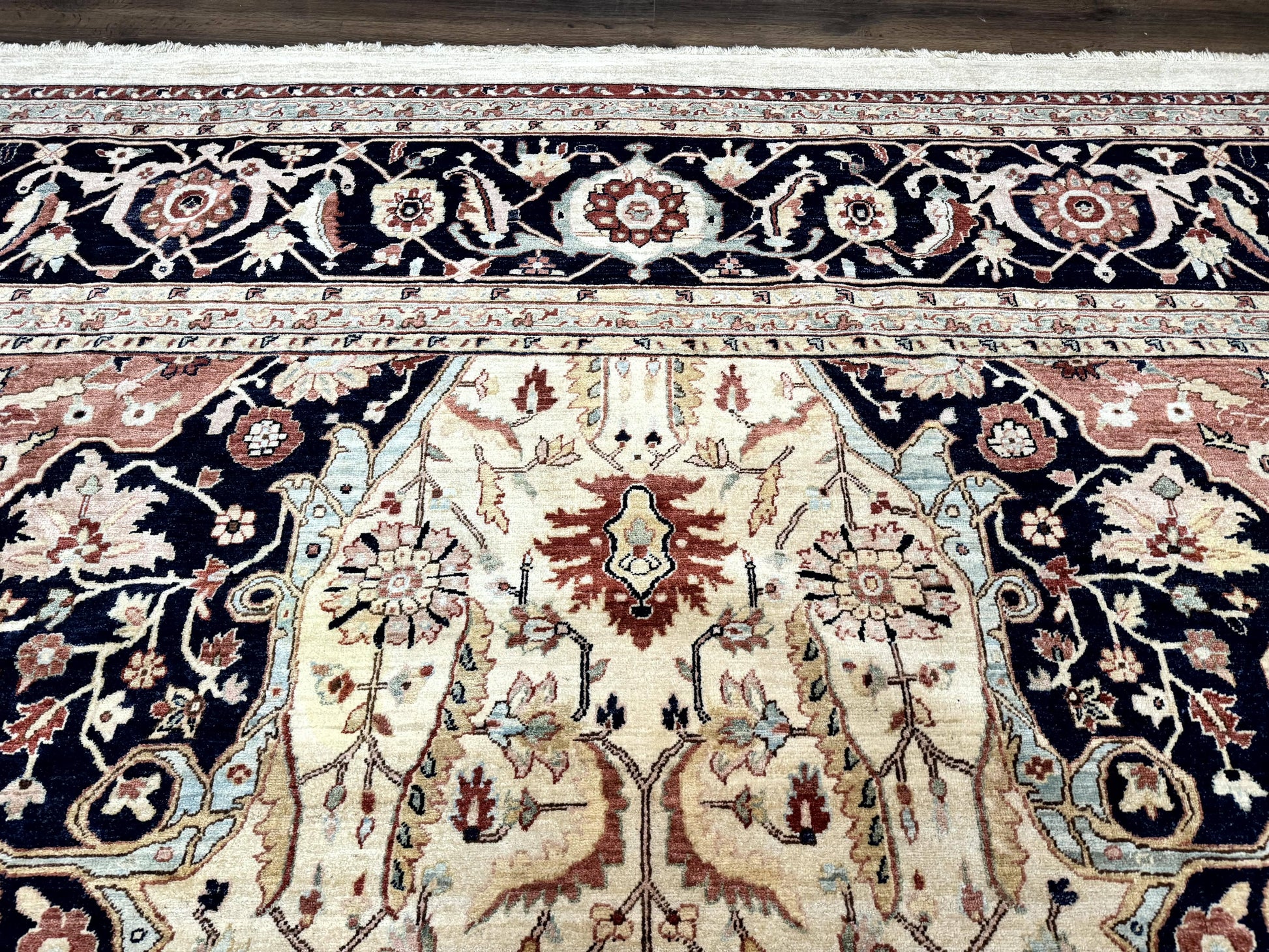 Large Palace Sized Stark Carpet 13x19, Traditional Wool Handmade Rug, Beige - Nuvé