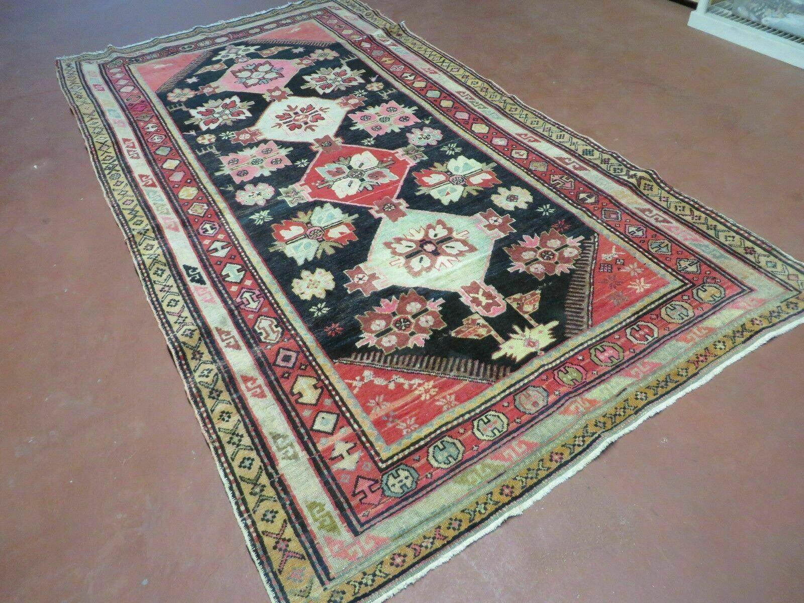 5' X 9' Antique Karabagh Caucasian Rug Handmade Wool Carpet Organic Dyes Nice - Nuvé
