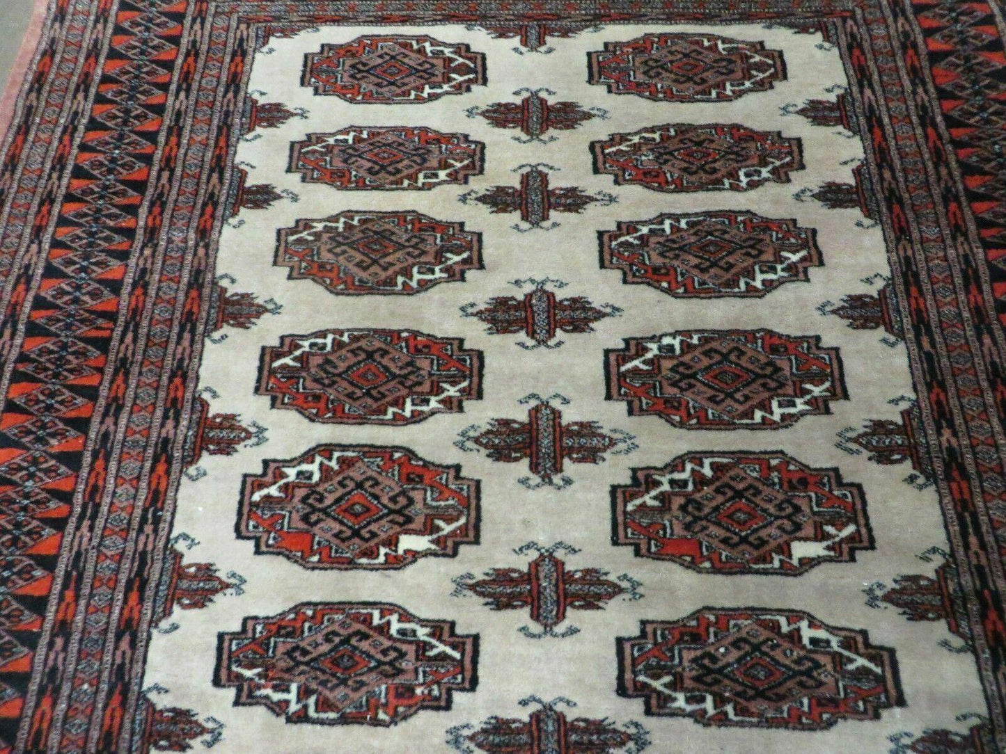4' X 6' Vintage Handmade Bokhara Turkoman Pakistan Wool Rug Carpet Nice - Nuvé