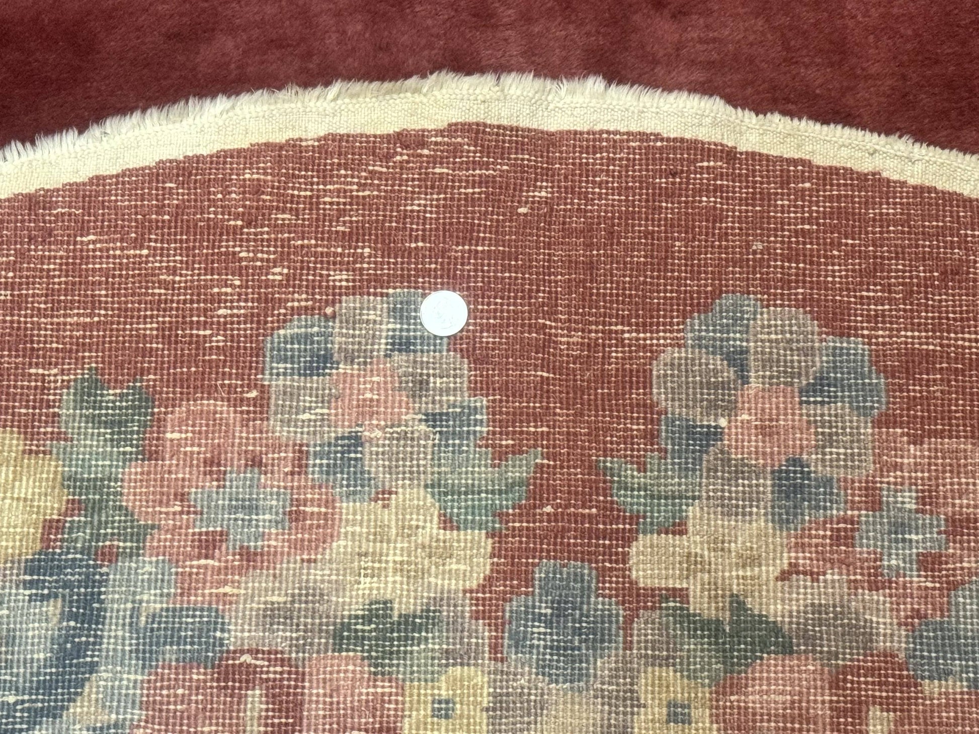 Oval Chinese Peking Rug 5x8, Pink, Floral, Vintage Chinese Wool Carpet - Nuvé