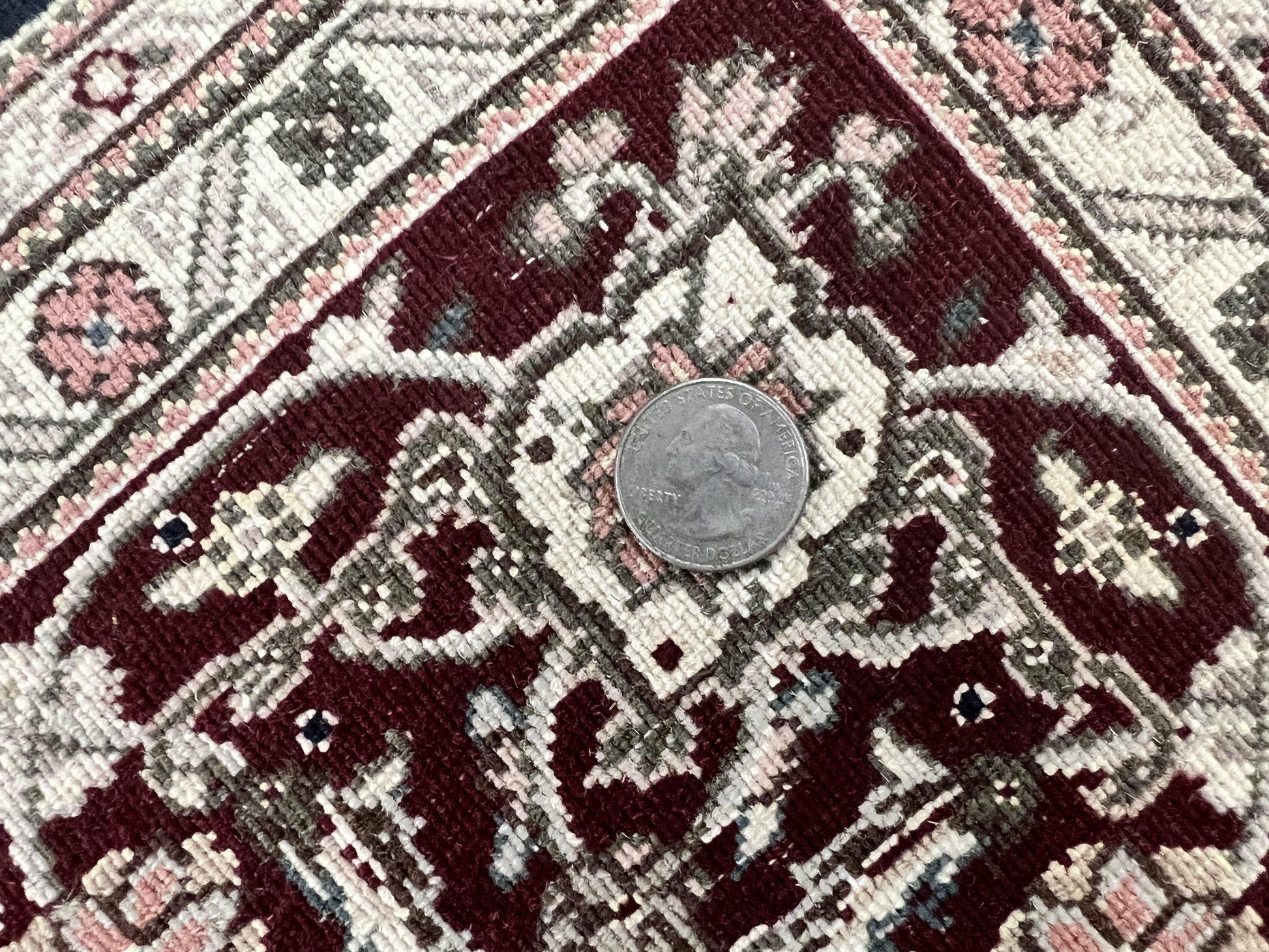 Sino Persian Rug 6x9, Herati Pattern, Vintage Handmade Hand Knotted Wool Oriental Carpet, Fine 6 x 9 Rug, Traditional Rug, Dark Blue Rug - Nuvé