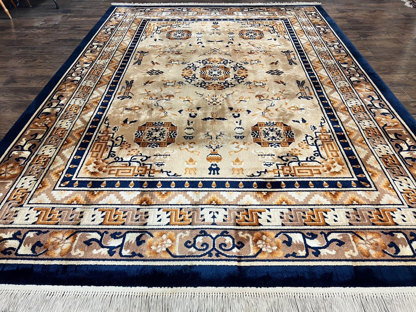 Karastan Rug 8.8 x 12, Cathay Medallion #727, Wool Karastan Carpet, Original Collection 700 Series, Discontinued, Vintage Karastan Area Rug - Nuvé