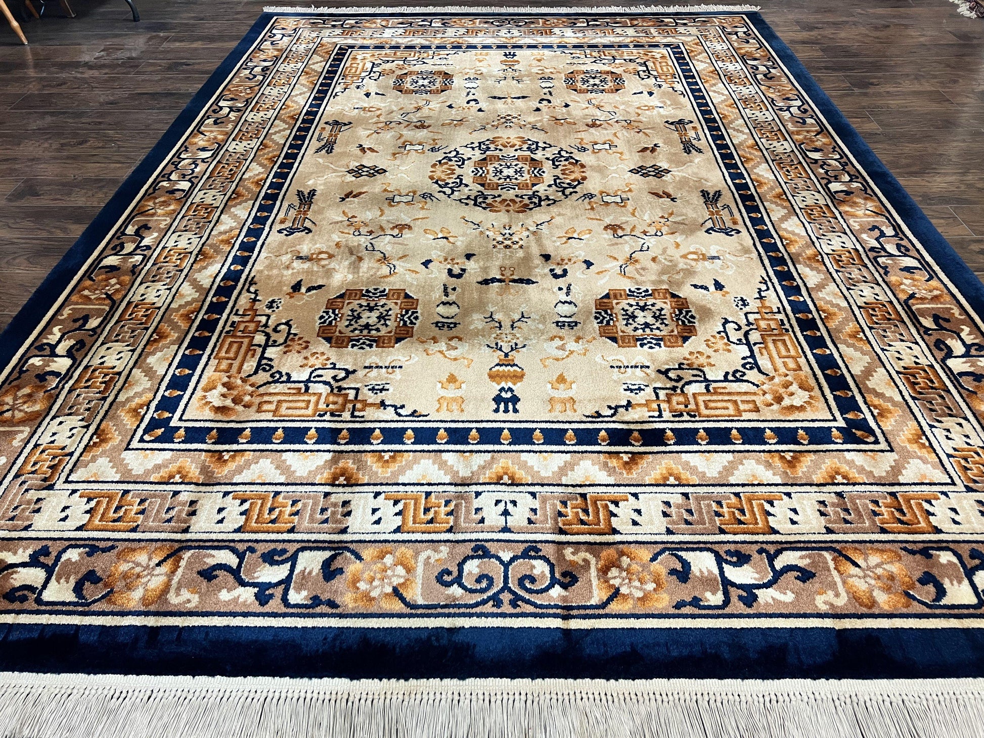 Karastan Rug 8.8 x 12, Cathay Medallion #727, Wool Karastan Carpet, Original Collection 700 Series, Discontinued, Vintage Karastan Area Rug - Nuvé