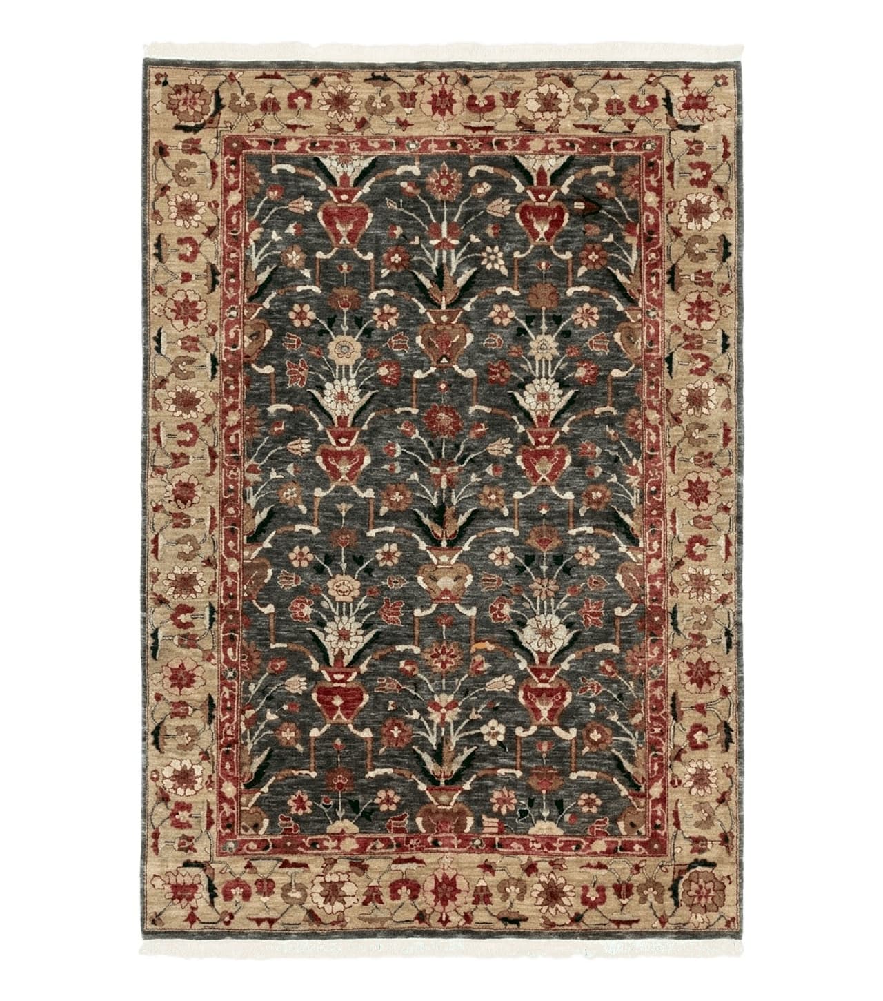 Pak Persian Mahal Rug 6x9, Floral Handmade Wool Traditional Oriental Carpet