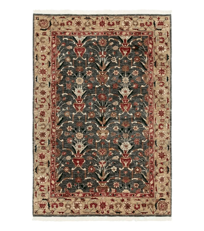 Pak Persian Mahal Rug 6x9, Floral Handmade Wool Traditional Oriental Carpet