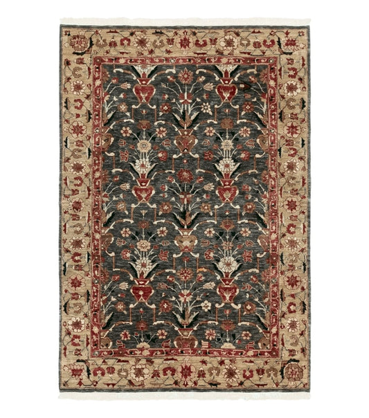 Pak Persian Mahal Rug 6x9, Floral Handmade Wool Traditional Oriental Carpet