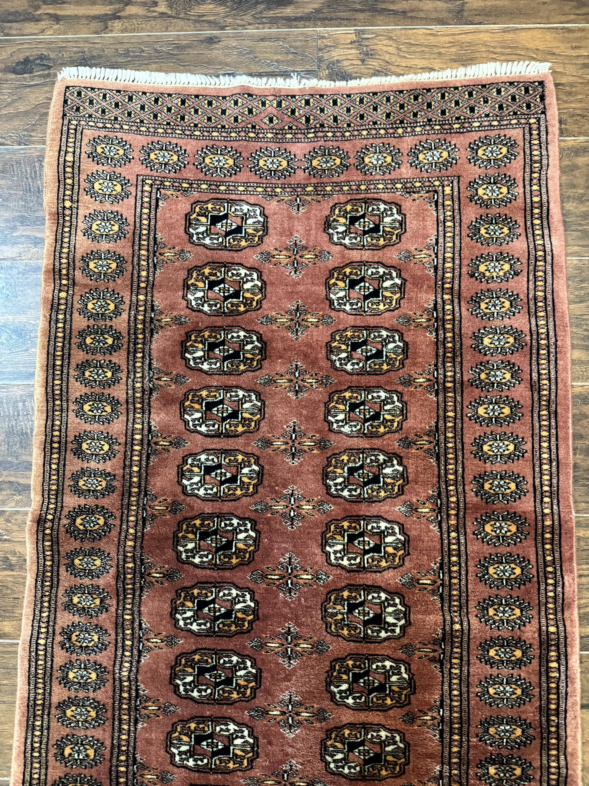 Pakistani Turkoman Bokhara Runner Rug 2.8 x 12, Oriental Runner for Hallway - Nuvé