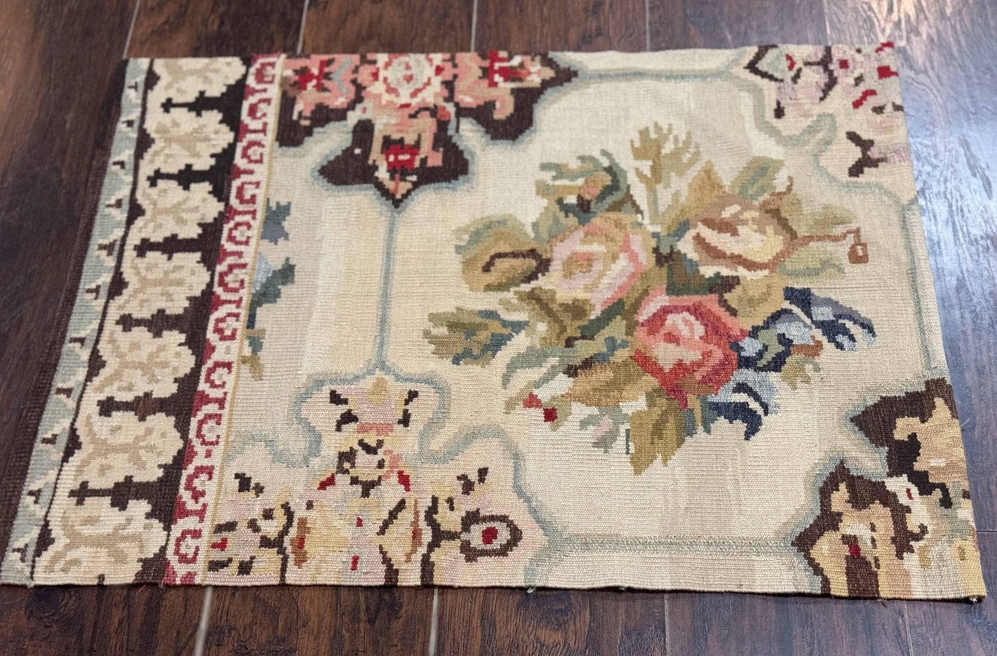 Antique Bessarabian Flatweave Kilim Rug 2x3, Sampler Rug 2 x 3 ft, Small Flatweave, Wool Handmade - Nuvé