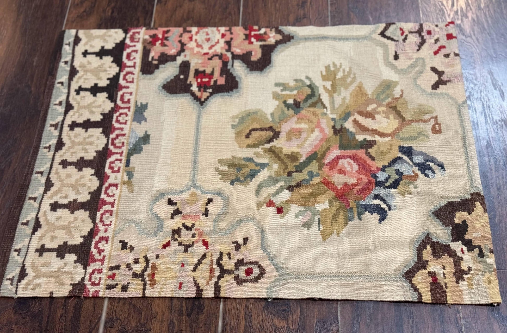Antique Bessarabian Flatweave Kilim Rug 2x3, Sampler Rug 2 x 3 ft, Small Flatweave, Wool Handmade - Nuvé