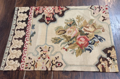 Antique Bessarabian Flatweave Kilim Rug 2x3, Sampler Rug 2 x 3 ft, Small Flatweave, Wool Handmade - Nuvé