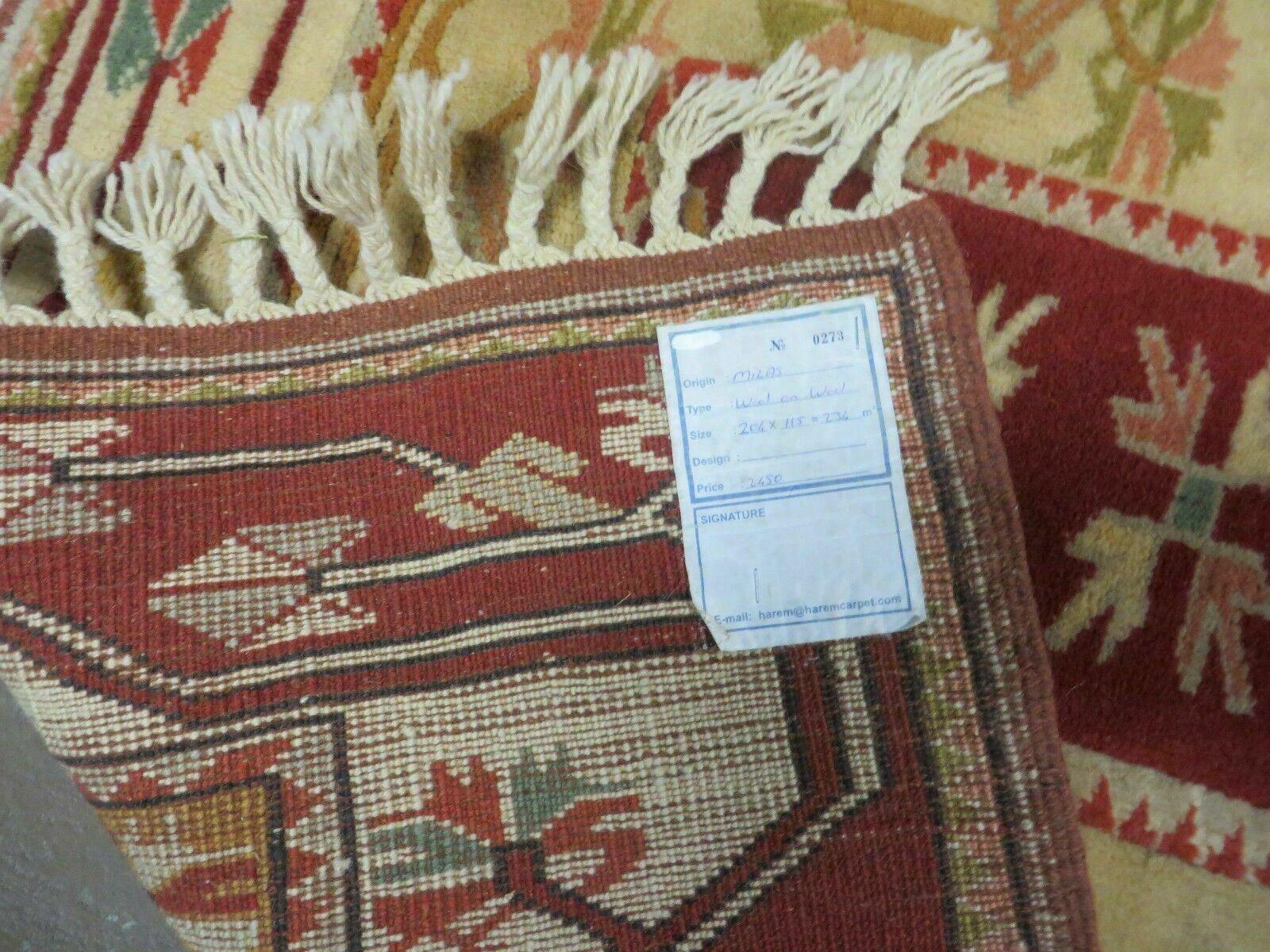 4' X 6' Vintage Handmade Knotted Turkish Kazak Pattern Wool Rug Carpet Nice - Nuvé