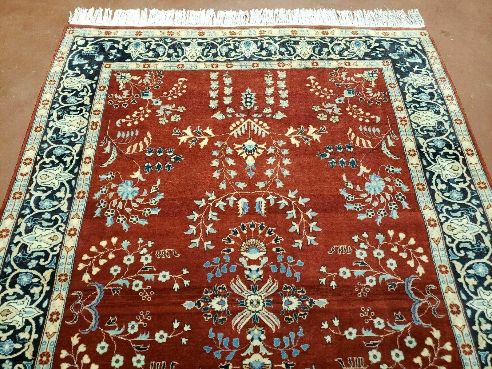 4' X 6' Vintage Handmade Pakistani Rug Highly Detailed Red - Nuvé
