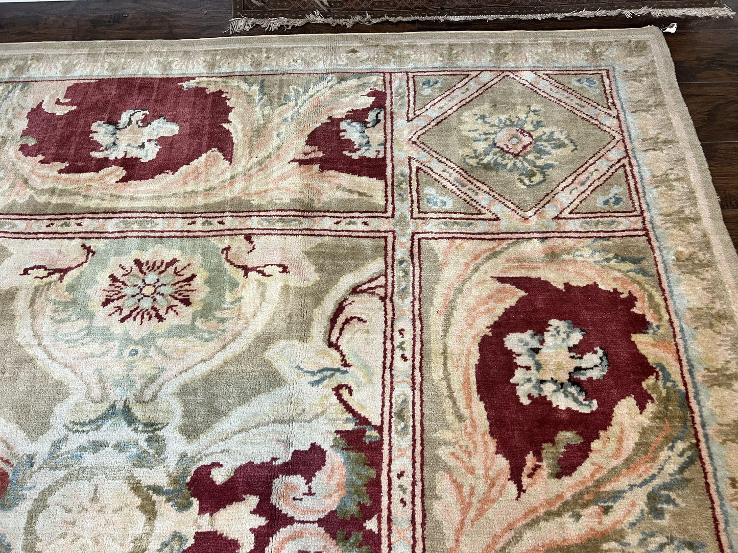 Large Egyptian Oushak Rug 12x21, Wool Handmade Vintage Carpet, Allover Pattern, Oversized 12 x 21 ft Traditional Rug - Nuvé