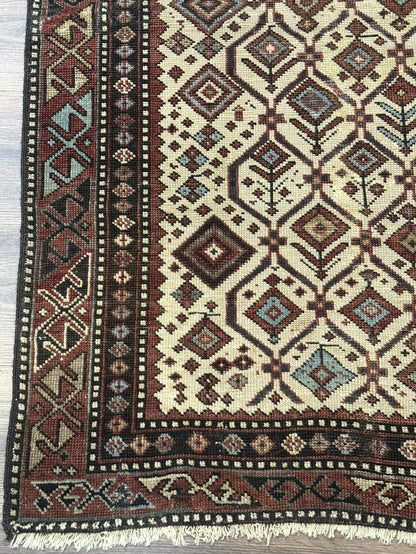 Antique Caucasian Shirvan Rug 3x5, Dagestan Prayer Rug, Collectible, Early 20th Century Rug - Nuvé