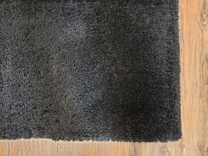 Black Shag Rug 8x10, Savafieh Milan Fluffy Black Carpet, Room Sized Shag Rug, Modern Contemporary Rug, Soft Living Room Rug, Bedroom Rug - Nuvé