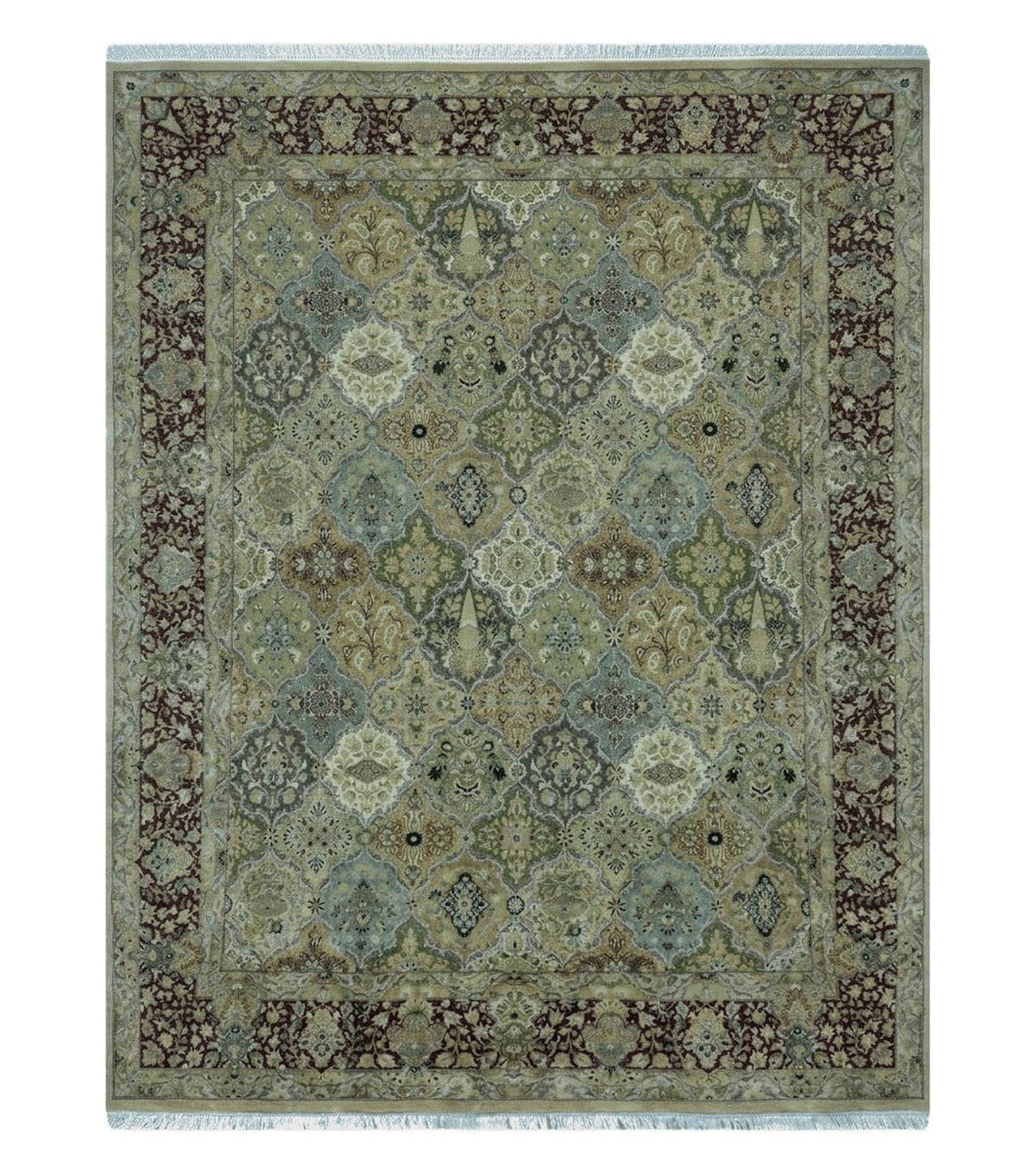 8' X 10' Safavieh Handmade Pakistan Oriental Floral Wool Rug Hand Knotted Organic
