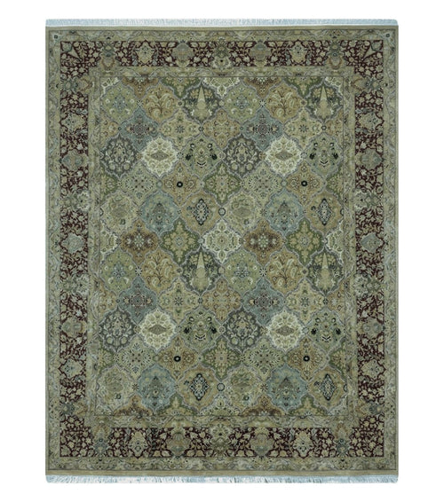 8' X 10' Safavieh Handmade Pakistan Oriental Floral Wool Rug Hand Knotted Organic