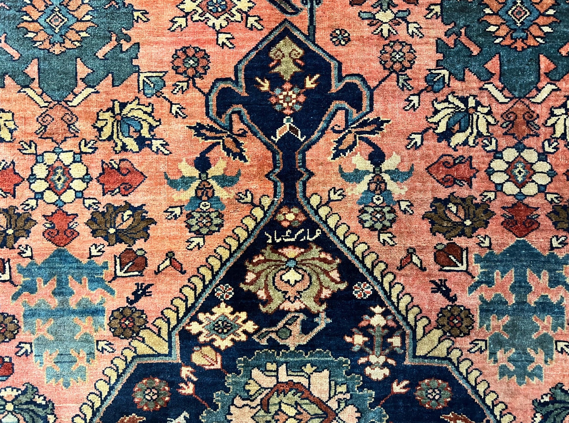 Rare Persian Sarouk Farahan Rug 9x15 – Antique Wool Carpet, Signed By Master Weaver - Nuvé