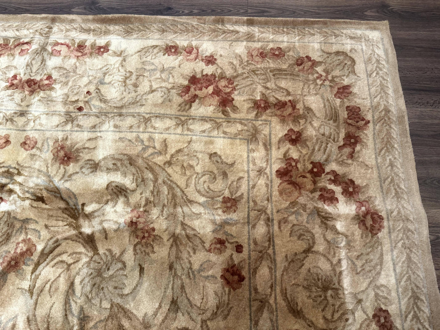 Chinese Aubusson Wool Rug 10x14, European Design, Thick Wool Pile - Nuvé